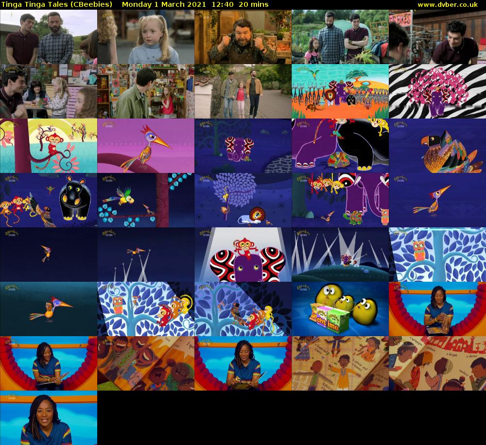 Tinga Tinga Tales (CBeebies) Monday 1 March 2021 12:40 - 13:00