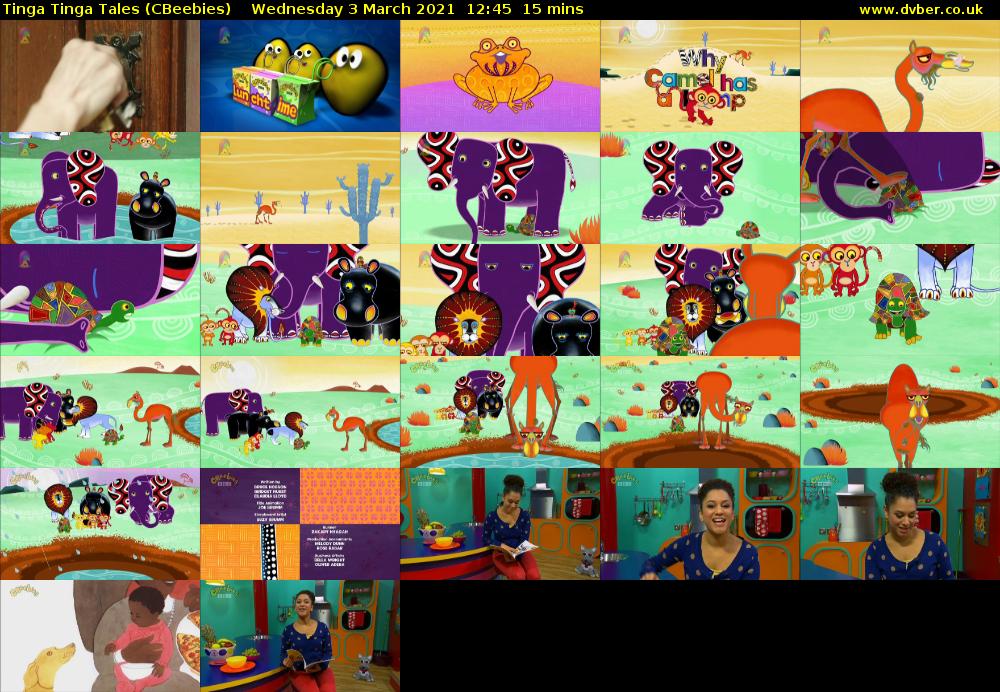 Tinga Tinga Tales (CBeebies) Wednesday 3 March 2021 12:45 - 13:00