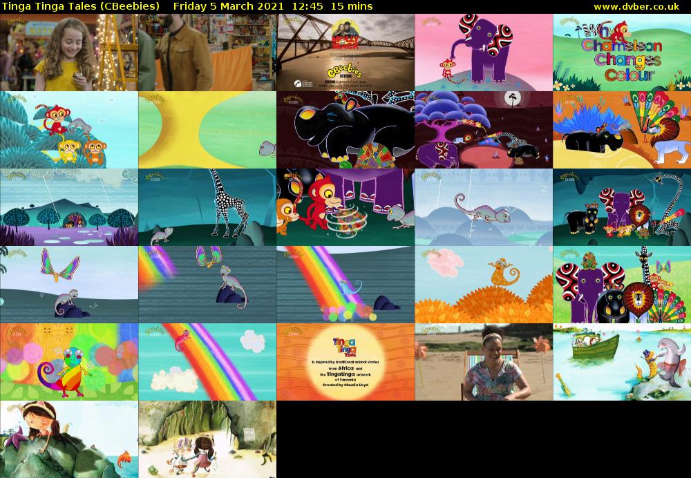 Tinga Tinga Tales (CBeebies) Friday 5 March 2021 12:45 - 13:00