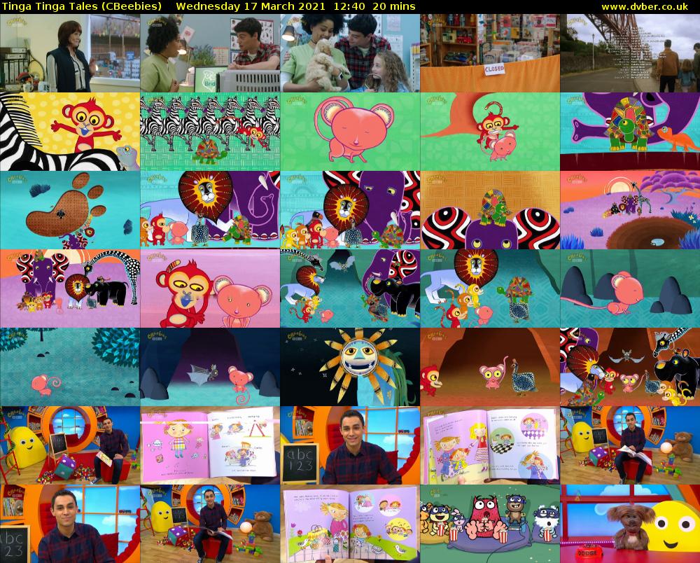 Tinga Tinga Tales (CBeebies) Wednesday 17 March 2021 12:40 - 13:00