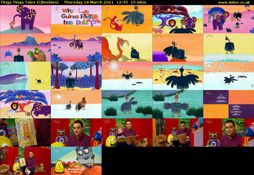 Tinga Tinga Tales (CBeebies) Thursday 18 March 2021 12:45 - 13:00