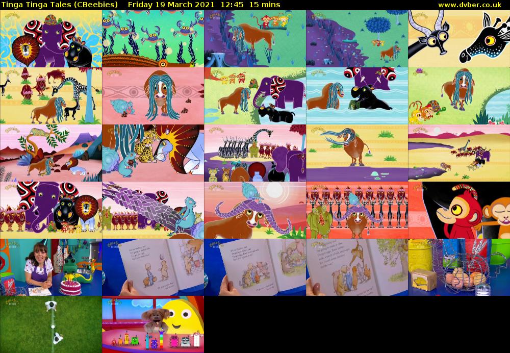Tinga Tinga Tales (CBeebies) Friday 19 March 2021 12:45 - 13:00