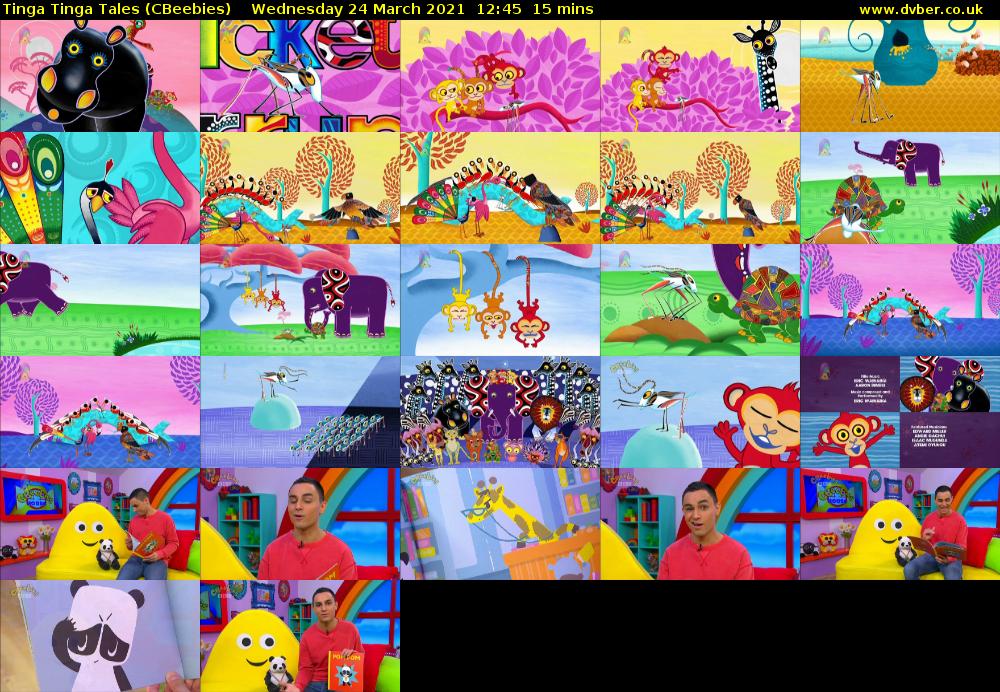 Tinga Tinga Tales (CBeebies) Wednesday 24 March 2021 12:45 - 13:00