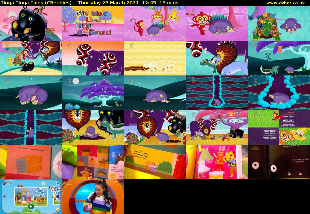 Tinga Tinga Tales (CBeebies) Thursday 25 March 2021 12:45 - 13:00