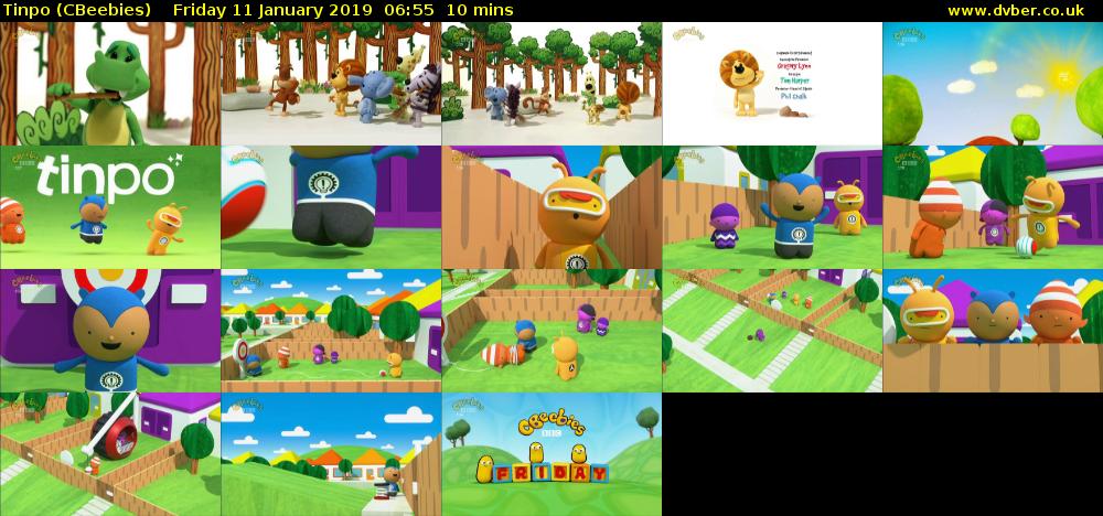 Tinpo (CBeebies) Friday 11 January 2019 06:55 - 07:05