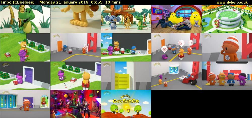 Tinpo (CBeebies) Monday 21 January 2019 06:55 - 07:05