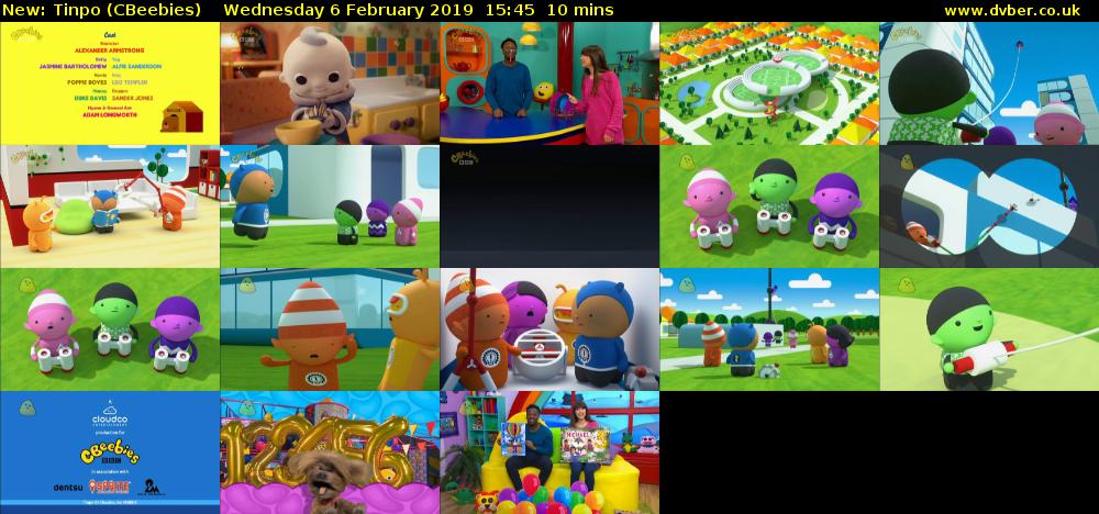 Tinpo (CBeebies) Wednesday 6 February 2019 15:45 - 15:55