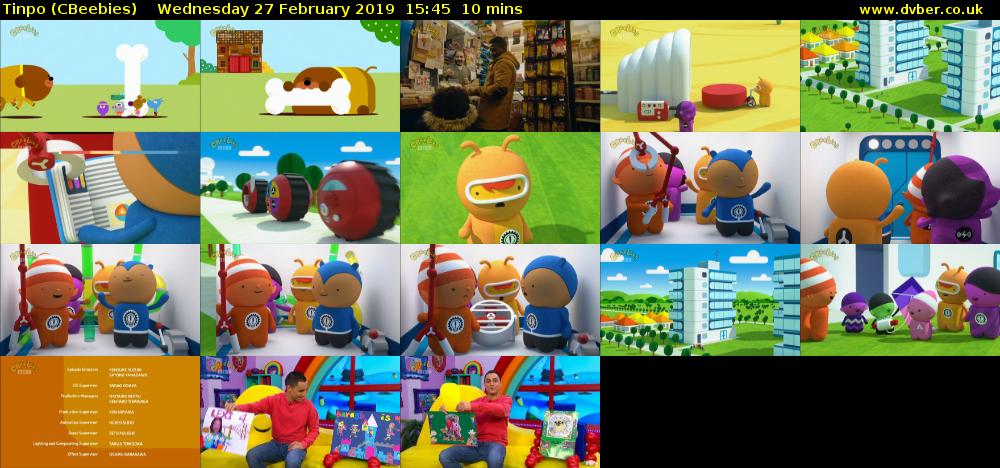 Tinpo (CBeebies) Wednesday 27 February 2019 15:45 - 15:55