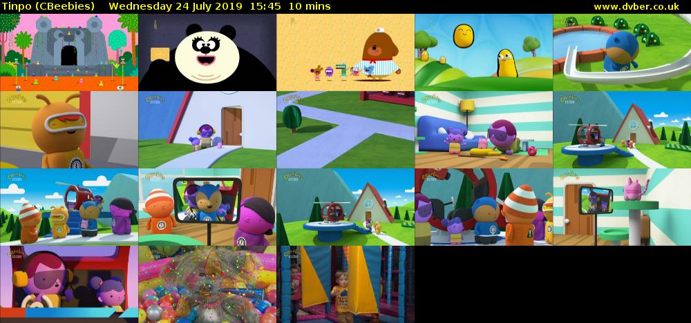 Tinpo (CBeebies) Wednesday 24 July 2019 15:45 - 15:55