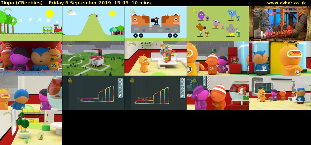 Tinpo (CBeebies) Friday 6 September 2019 15:45 - 15:55