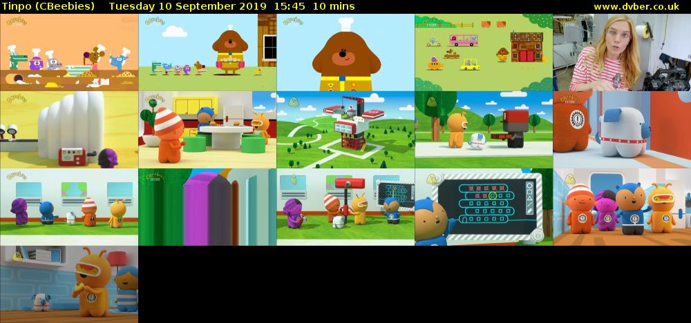Tinpo (CBeebies) Tuesday 10 September 2019 15:45 - 15:55