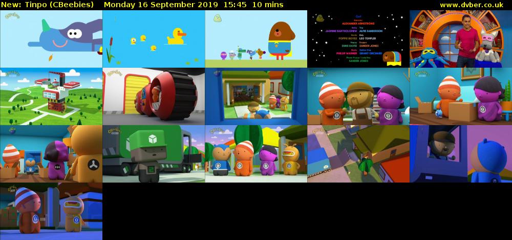 Tinpo (CBeebies) Monday 16 September 2019 15:45 - 15:55