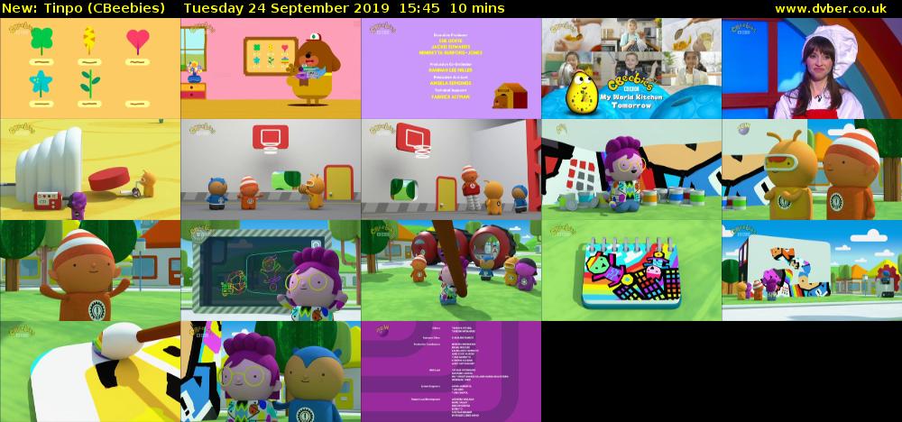 Tinpo (CBeebies) Tuesday 24 September 2019 15:45 - 15:55