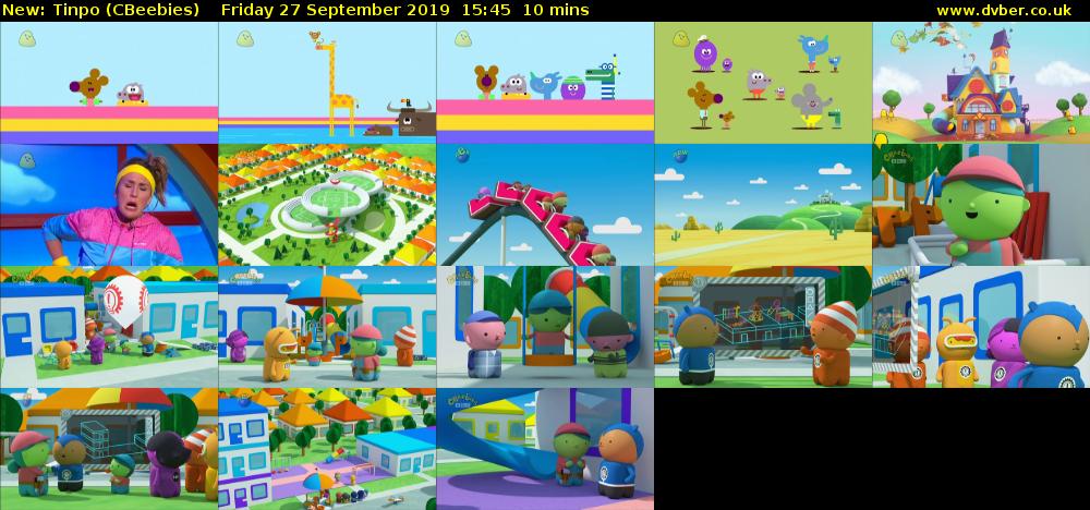 Tinpo (CBeebies) Friday 27 September 2019 15:45 - 15:55