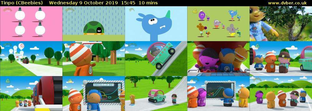 Tinpo (CBeebies) Wednesday 9 October 2019 15:45 - 15:55