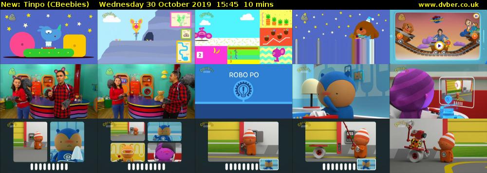 Tinpo (CBeebies) Wednesday 30 October 2019 15:45 - 15:55