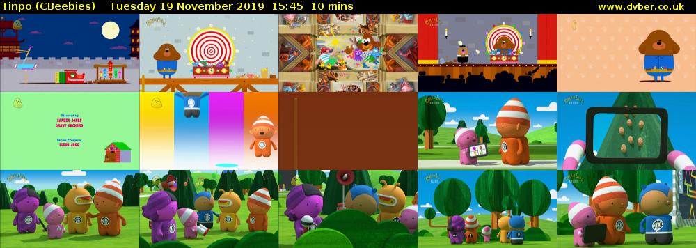 Tinpo (CBeebies) Tuesday 19 November 2019 15:45 - 15:55