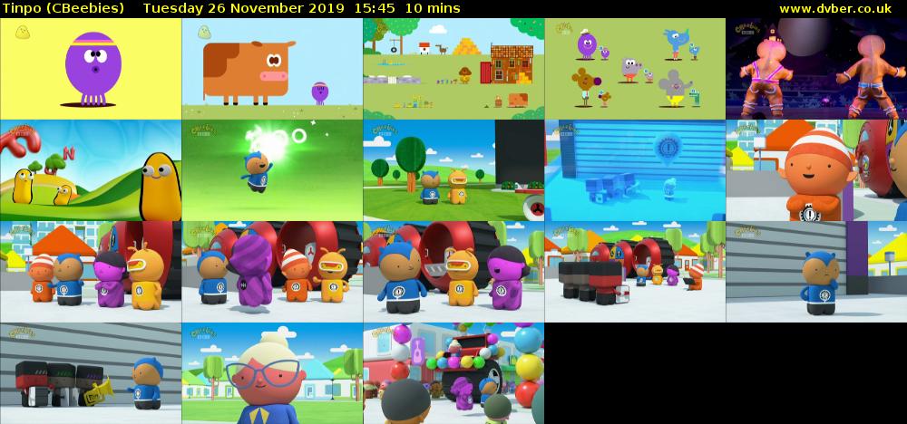 Tinpo (CBeebies) Tuesday 26 November 2019 15:45 - 15:55