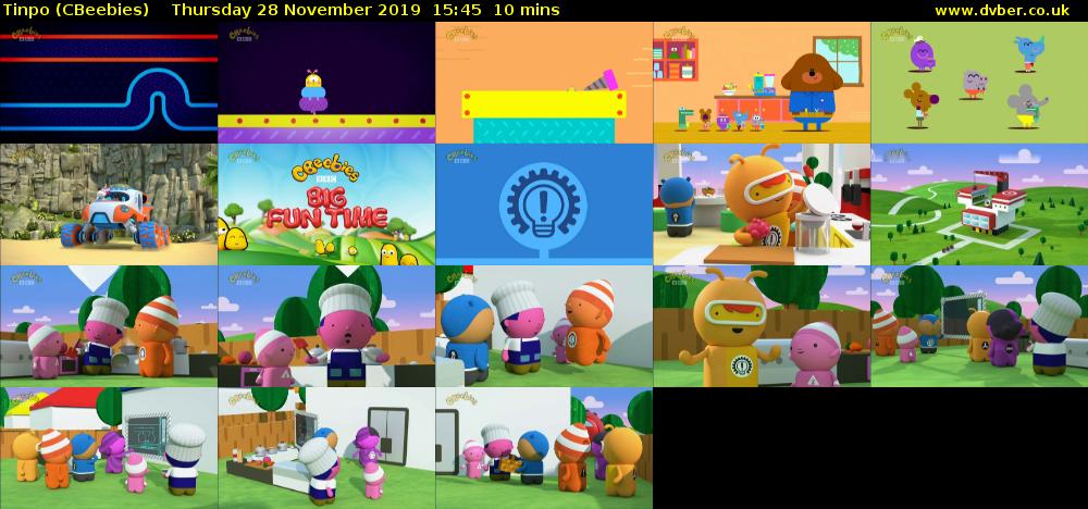 Tinpo (CBeebies) Thursday 28 November 2019 15:45 - 15:55