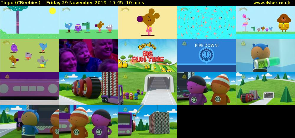 Tinpo (CBeebies) Friday 29 November 2019 15:45 - 15:55