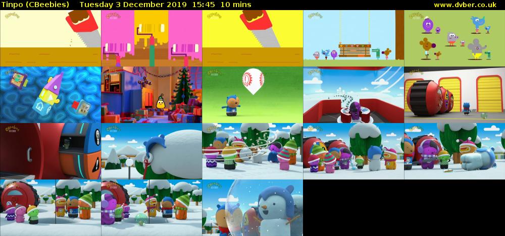 Tinpo (CBeebies) Tuesday 3 December 2019 15:45 - 15:55