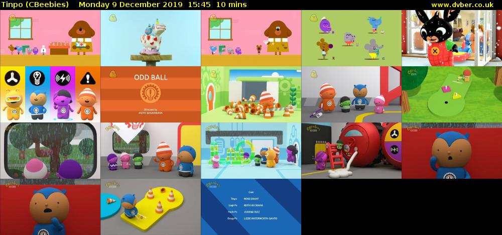 Tinpo (CBeebies) Monday 9 December 2019 15:45 - 15:55