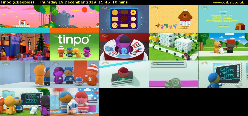 Tinpo (CBeebies) Thursday 19 December 2019 15:45 - 15:55
