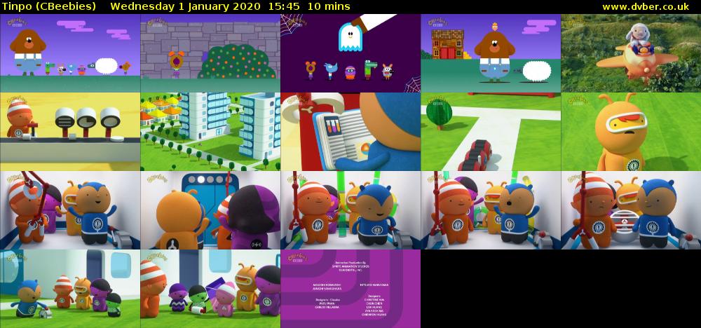 Tinpo (CBeebies) Wednesday 1 January 2020 15:45 - 15:55