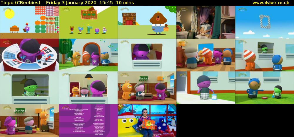 Tinpo (CBeebies) Friday 3 January 2020 15:45 - 15:55