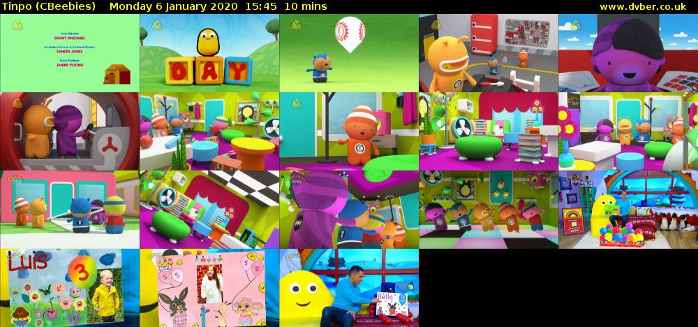 Tinpo (CBeebies) Monday 6 January 2020 15:45 - 15:55