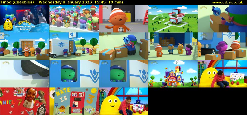 Tinpo (CBeebies) Wednesday 8 January 2020 15:45 - 15:55