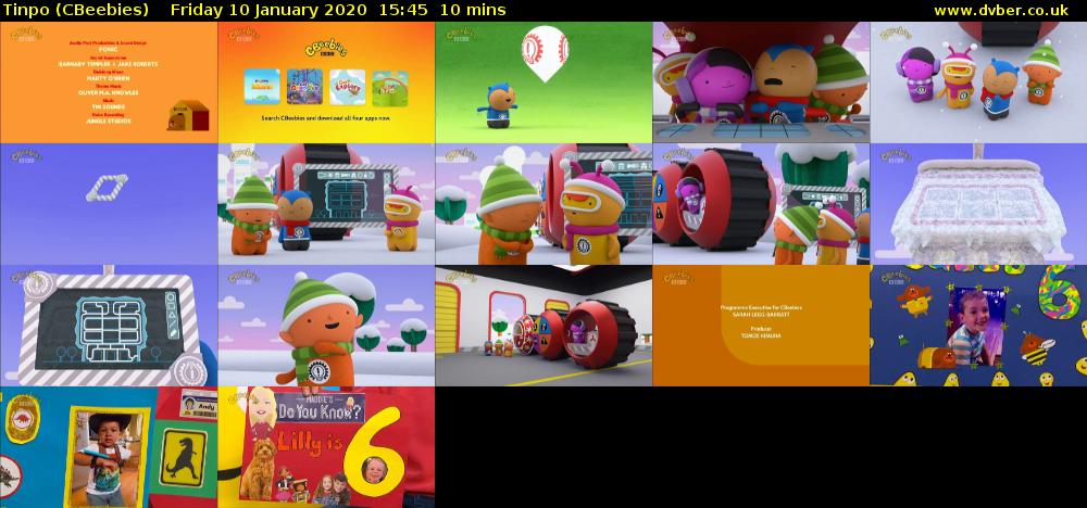Tinpo (CBeebies) Friday 10 January 2020 15:45 - 15:55
