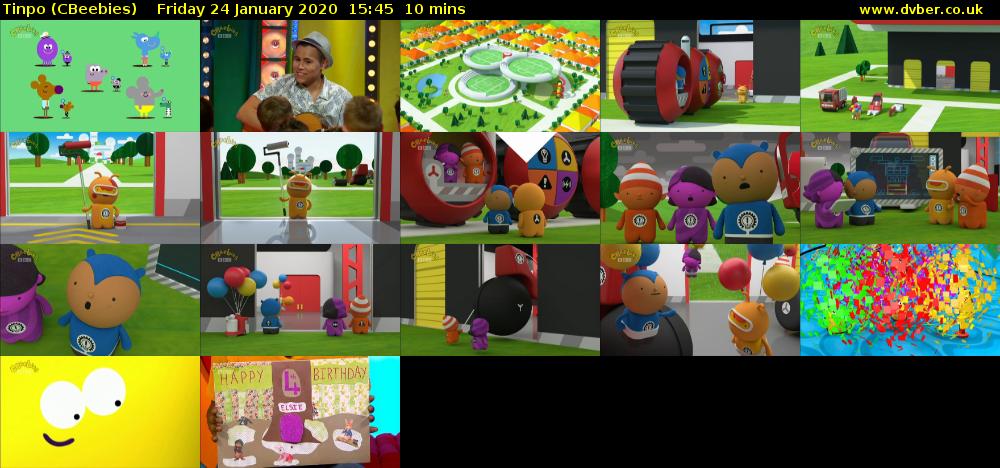 Tinpo (CBeebies) Friday 24 January 2020 15:45 - 15:55