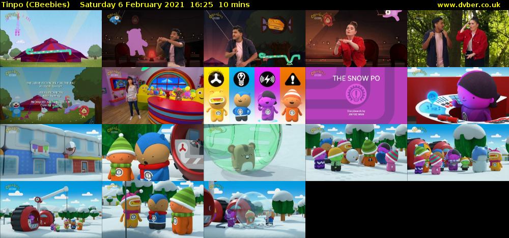 Tinpo (CBeebies) Saturday 6 February 2021 16:25 - 16:35