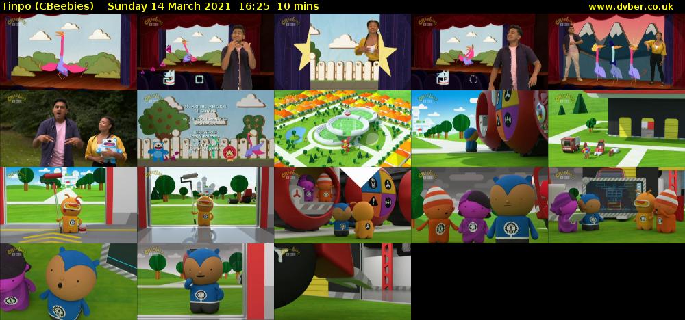 Tinpo (CBeebies) Sunday 14 March 2021 16:25 - 16:35
