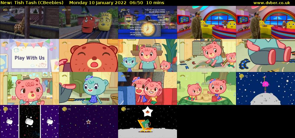 Tish Tash (CBeebies) Monday 10 January 2022 06:50 - 07:00