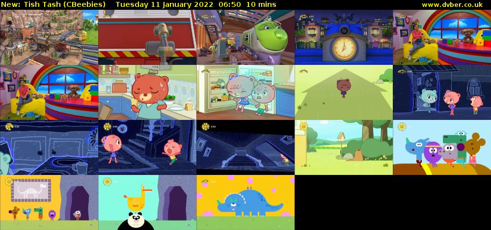 Tish Tash (CBeebies) Tuesday 11 January 2022 06:50 - 07:00
