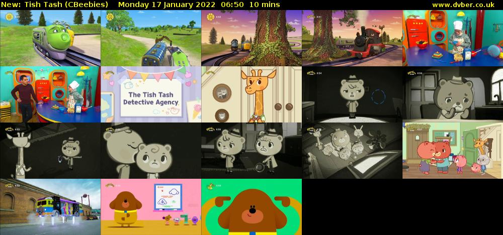 Tish Tash (CBeebies) Monday 17 January 2022 06:50 - 07:00