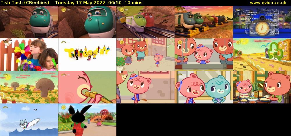 Tish Tash (CBeebies) Tuesday 17 May 2022 06:50 - 07:00