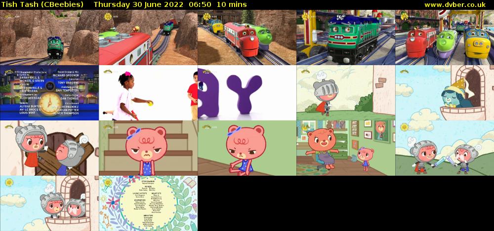 Tish Tash (CBeebies) Thursday 30 June 2022 06:50 - 07:00
