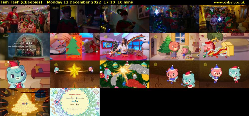 Tish Tash (CBeebies) Monday 12 December 2022 17:10 - 17:20