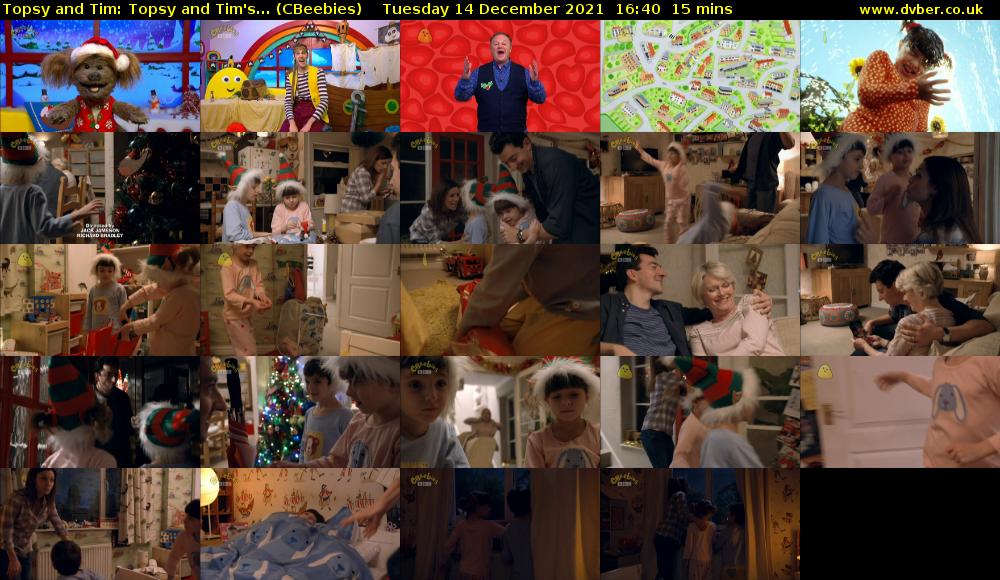 Topsy and Tim: Topsy and Tim's... (CBeebies) Tuesday 14 December 2021 16:40 - 16:55