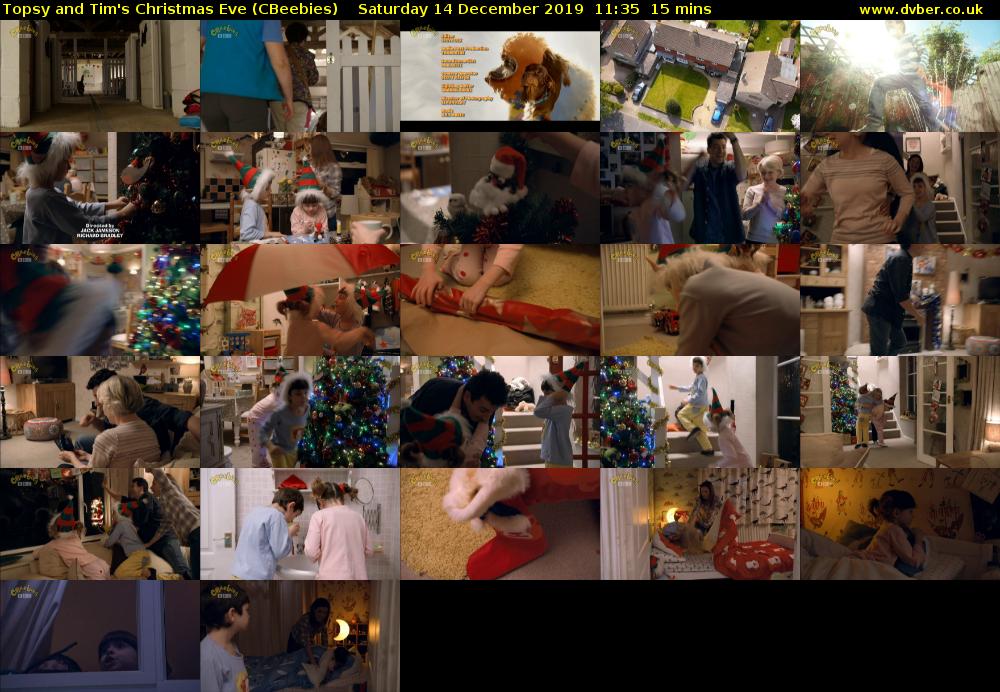 Topsy and Tim's Christmas Eve (CBeebies) Saturday 14 December 2019 11:35 - 11:50