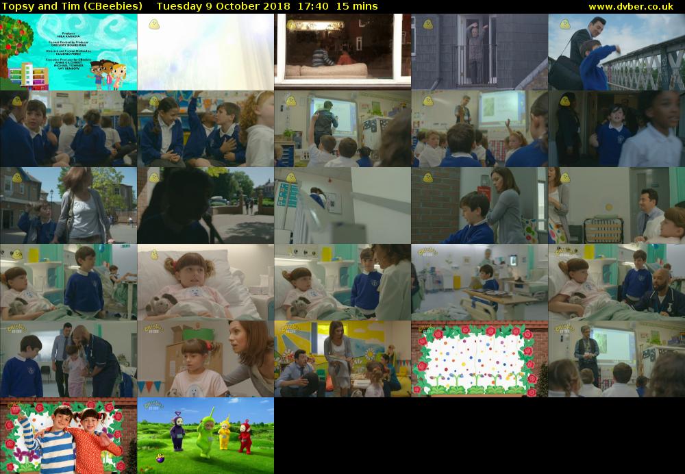 Topsy and Tim (CBeebies) Tuesday 9 October 2018 17:40 - 17:55