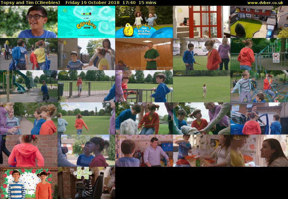 Topsy and Tim (CBeebies) Friday 19 October 2018 17:40 - 17:55