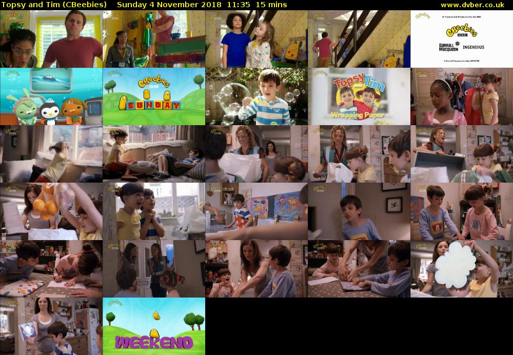 Topsy and Tim (CBeebies) Sunday 4 November 2018 11:35 - 11:50