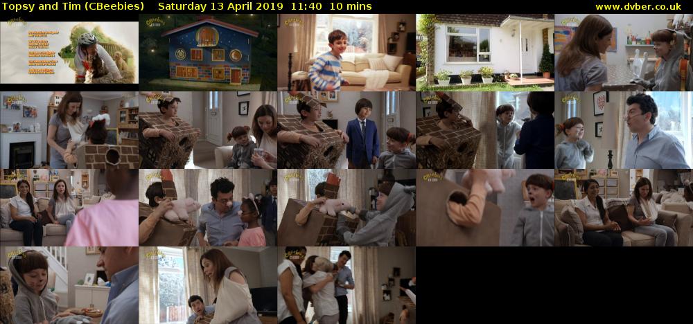 Topsy and Tim (CBeebies) Saturday 13 April 2019 11:40 - 11:50