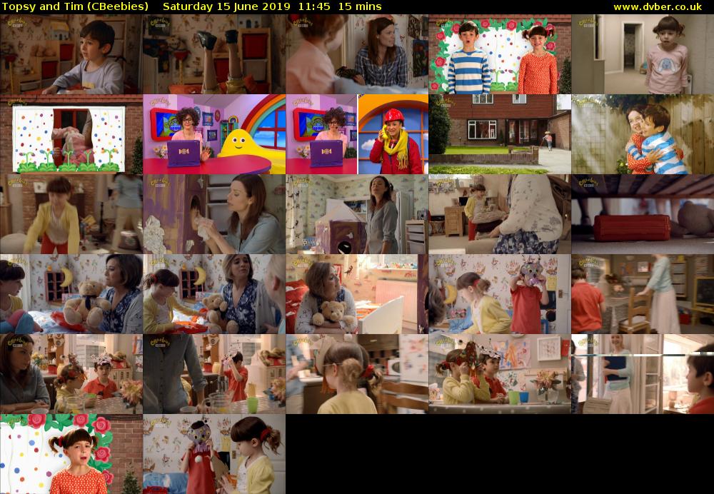 Topsy and Tim (CBeebies) Saturday 15 June 2019 11:45 - 12:00