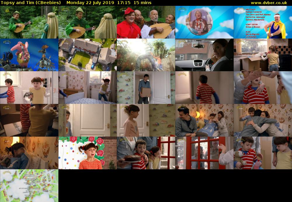 Topsy and Tim (CBeebies) Monday 22 July 2019 17:15 - 17:30