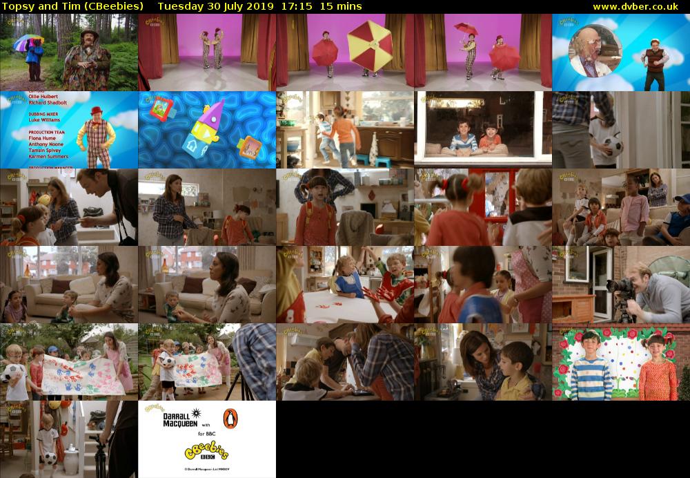Topsy and Tim (CBeebies) Tuesday 30 July 2019 17:15 - 17:30